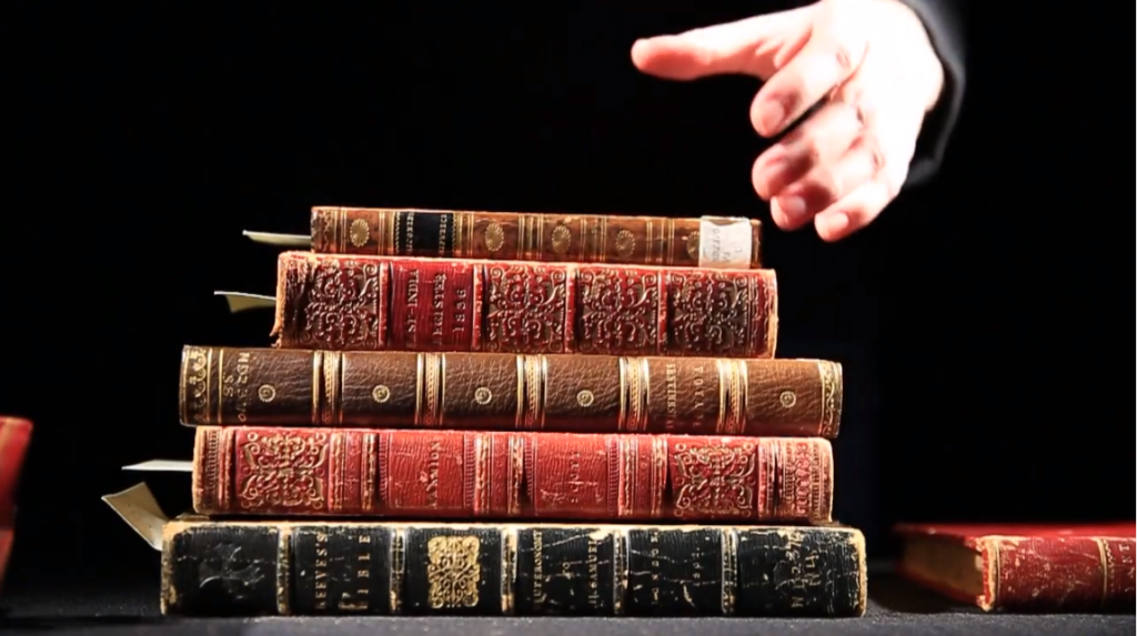 Fore-edge painted books from our Library and Archives.