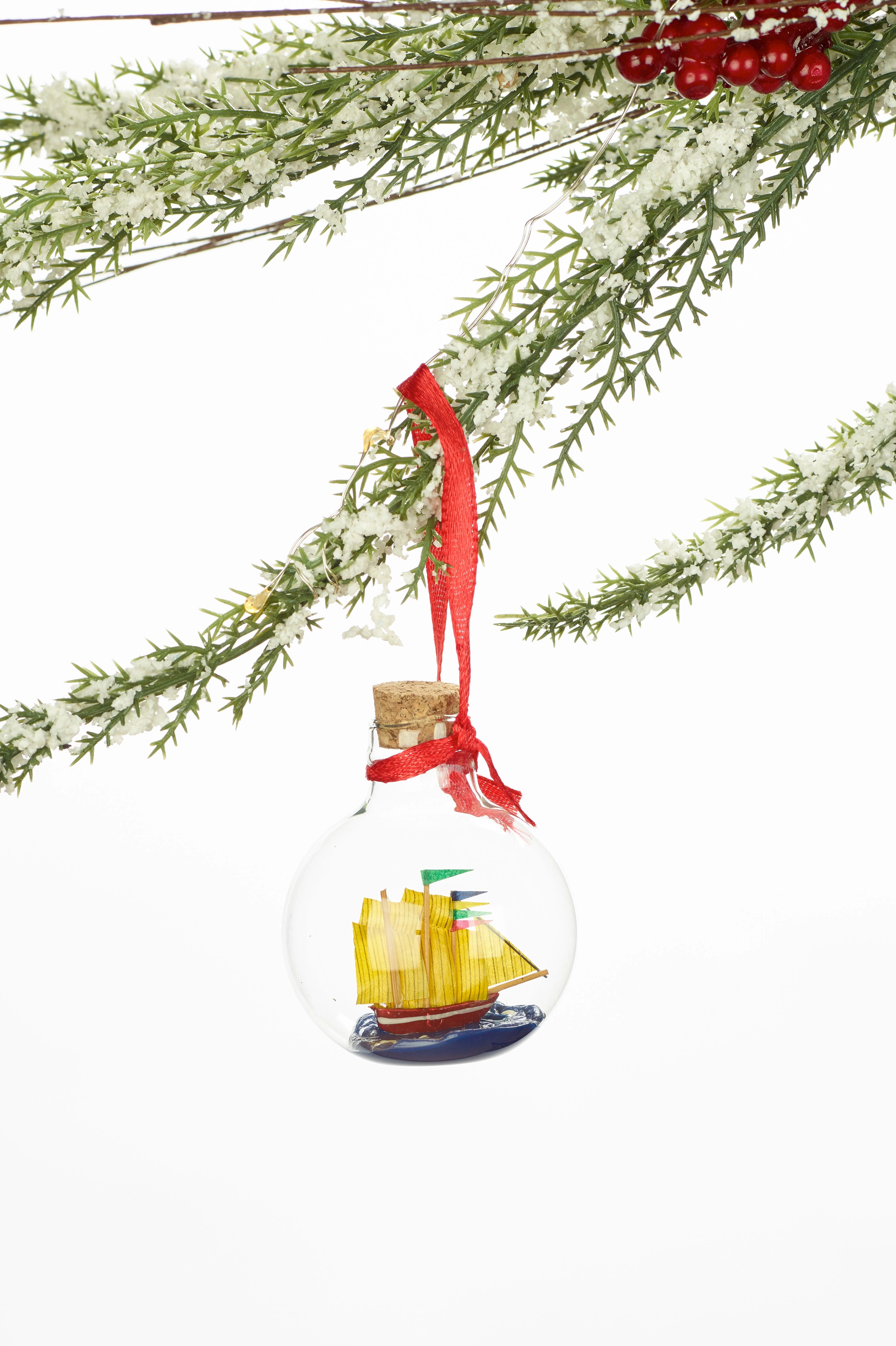 Ornament hanging from a Christmas tree