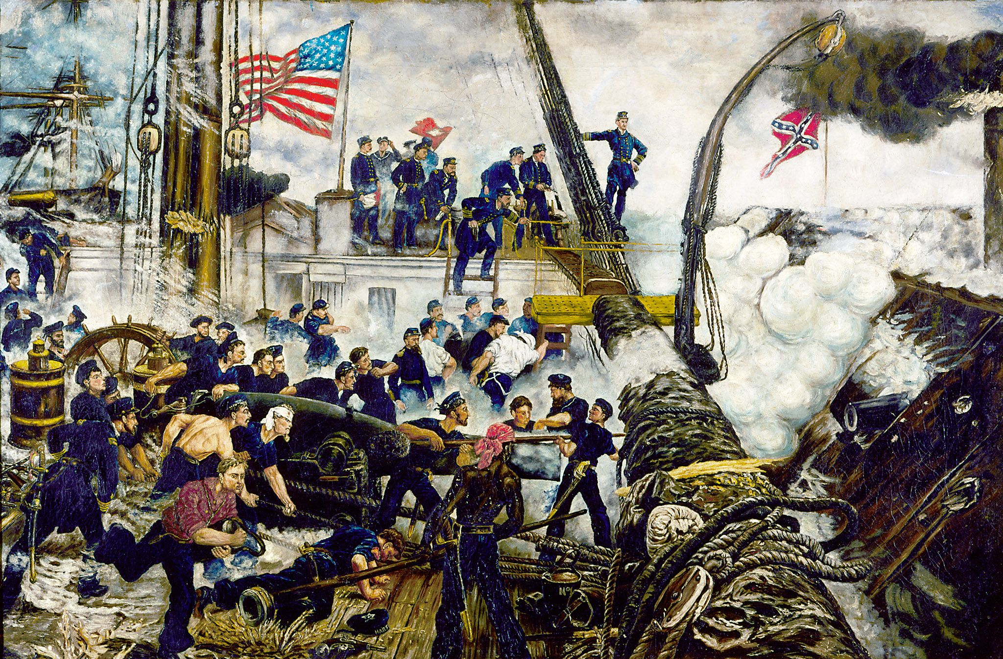 “The Battle of Mobile Bay,” painting, ca. 1884.