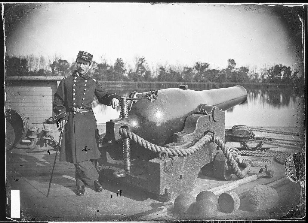 A IX-inch Dahlgren shell gun on Marsilly Carriage, 1866.