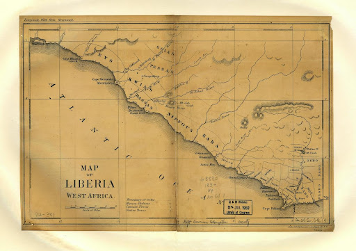 Map of Liberia, West Africa