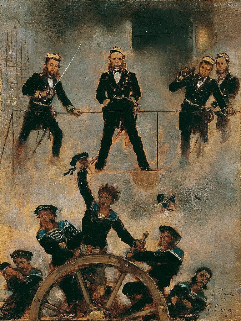 Rear Admiral Wilhelm von Tegetthoff at the Battle of Lissa.