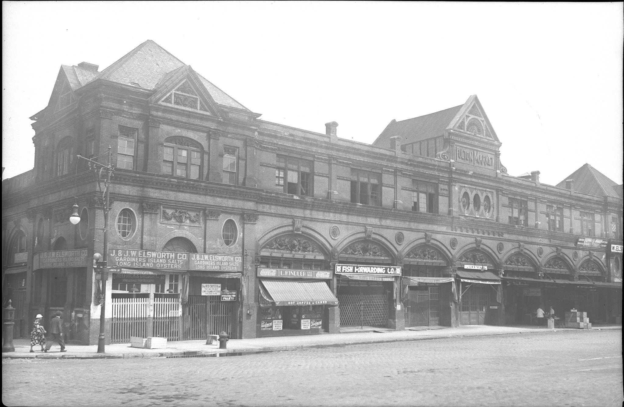 The Fulton Fish Market on a quiet afternoon, June 13, 1937.