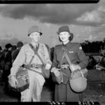 Katharine Cornell and her husband, theatrical producer Guthrie McClintic, in uniform.