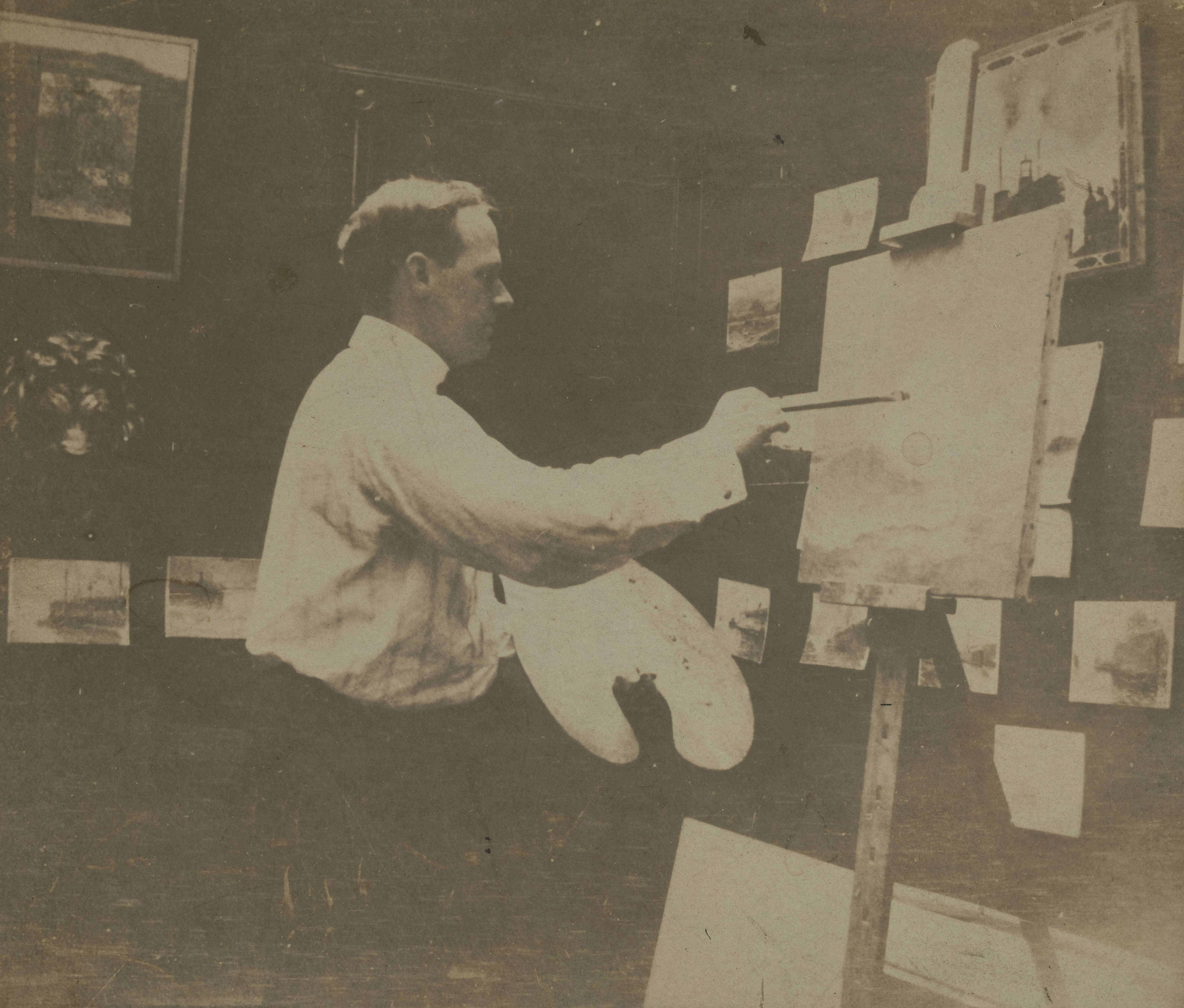 Samuel Ward Stanton at work in his Studio at 33rd and Broadway