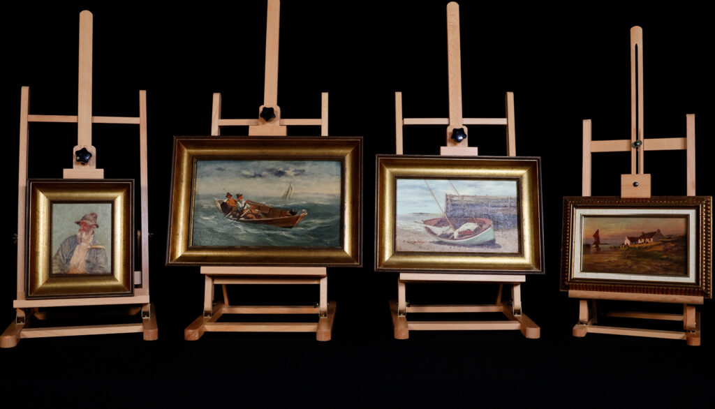 The four works placed together in photography studio