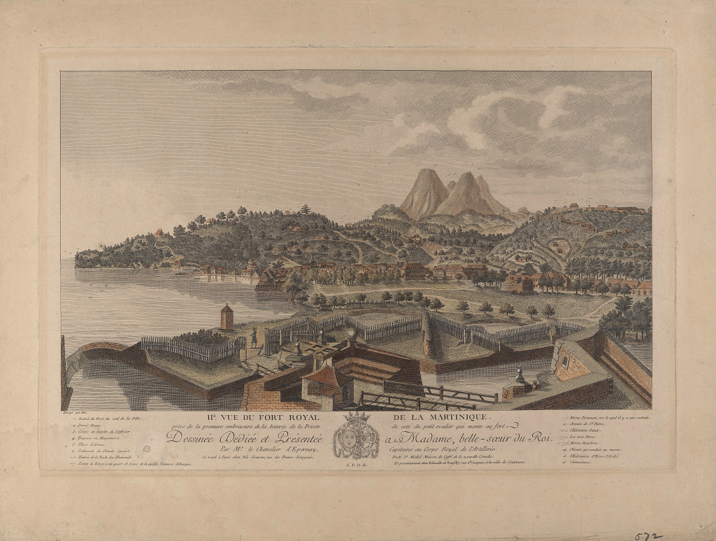 Vue du Fort Royal de la Martinique. Published by Esnault & Rapilly, Paris, France, 1784-1785.