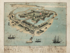 drawing of Fortress Monroe