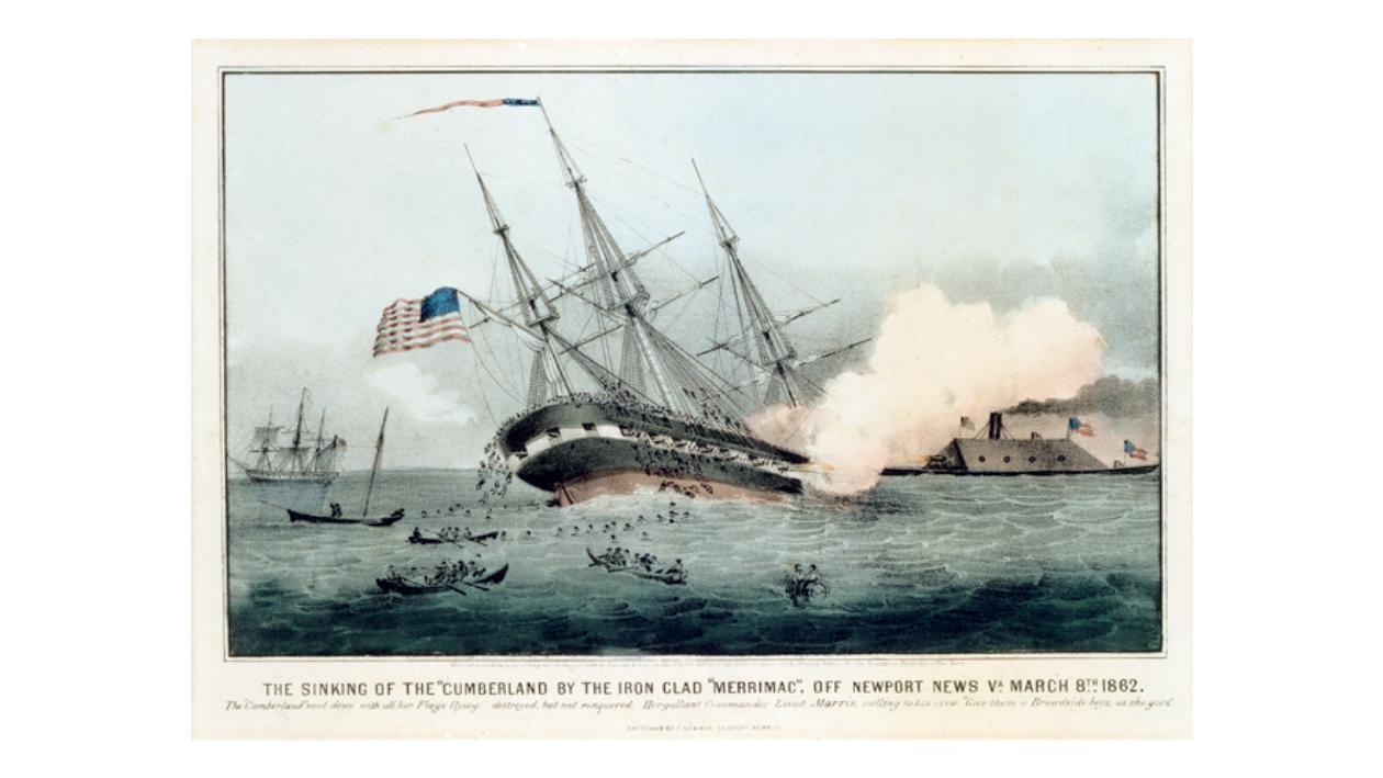 Painting Sinking of the Cumberland