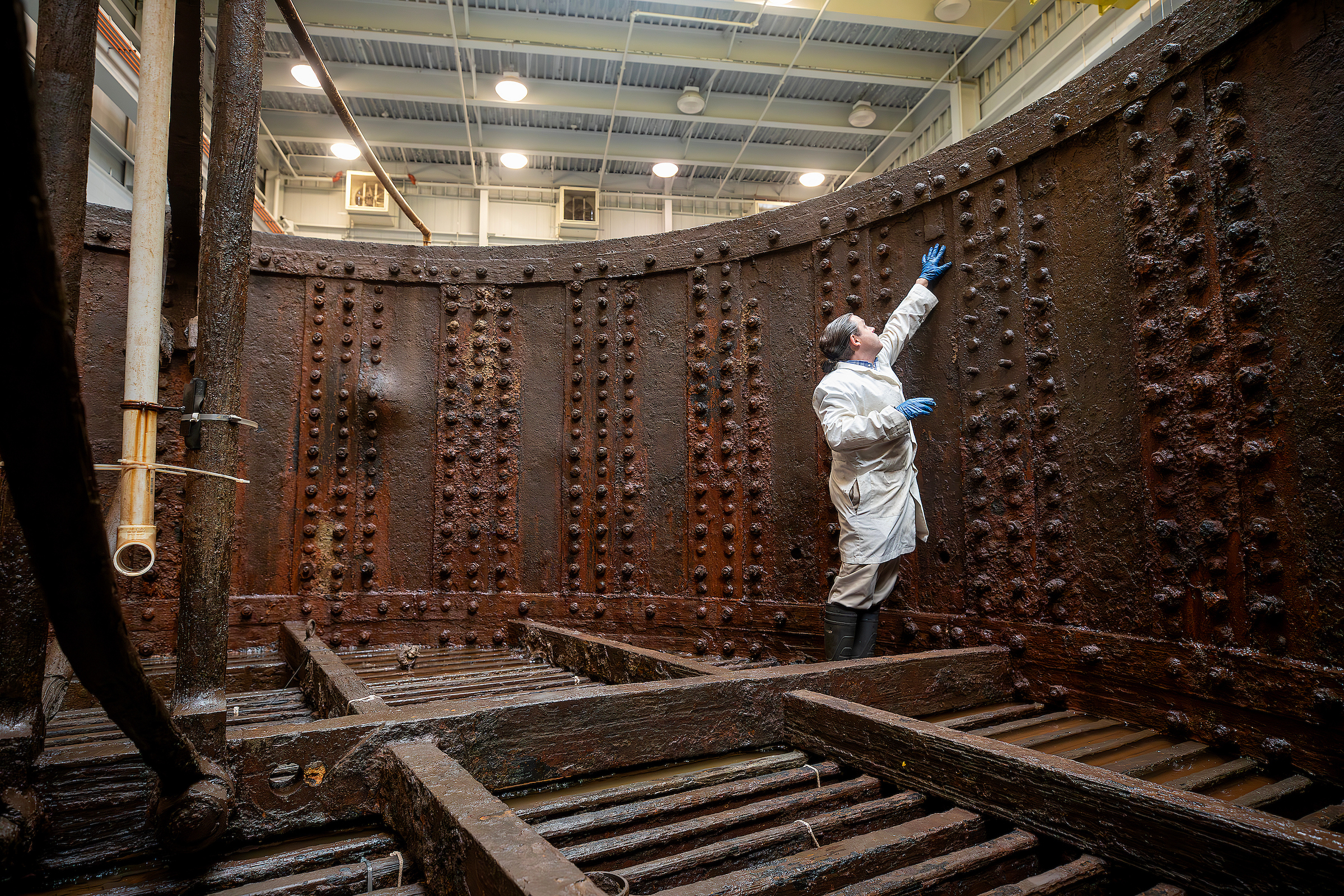 Conservator inside USS Turret
