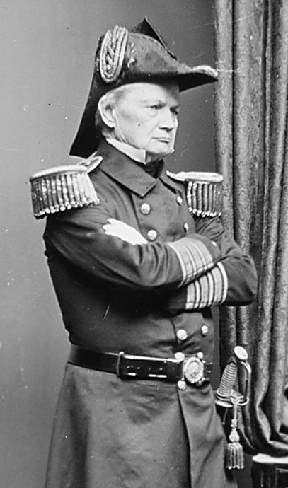 Black and white photo of Commodore William Branford Shubrick in uniform