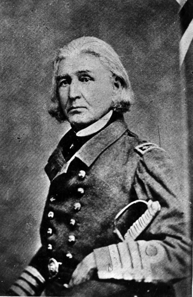 Black and white image of Captain French Forrest