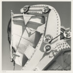 black and white image of an abstract piece of art