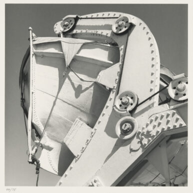 black and white image of an abstract piece of art